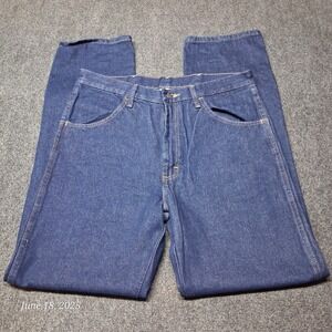 NWT Rustler Wrangler‎ Regular Fit Straight Leg Jeans Size 34x34 Blue